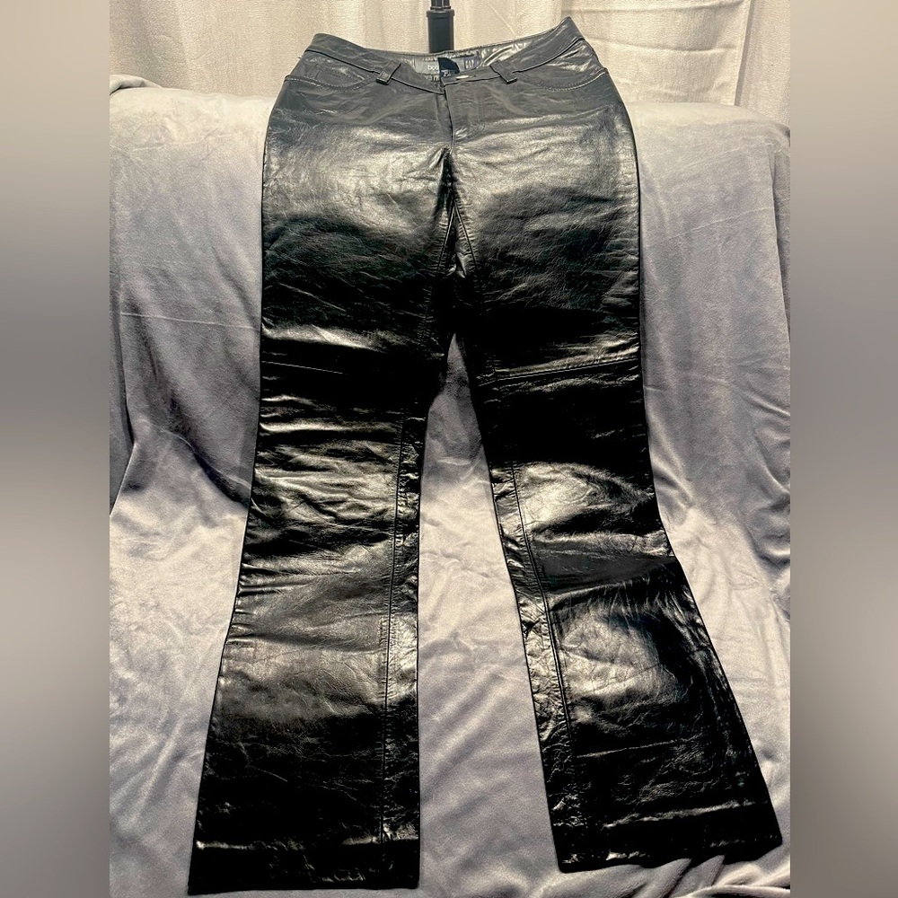 GAP Leather Jeans Boot Leg Size 0 vintage
